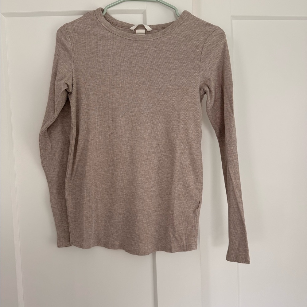 H&M Maternity Women's Long Sleeve Tee - Light Brown